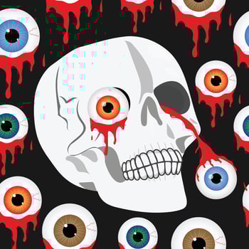 Creepy bloody halloween seamless pattern vector