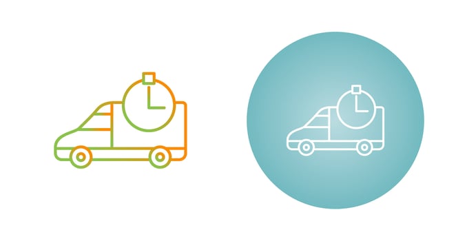 Time Based Delivery Vector Icon