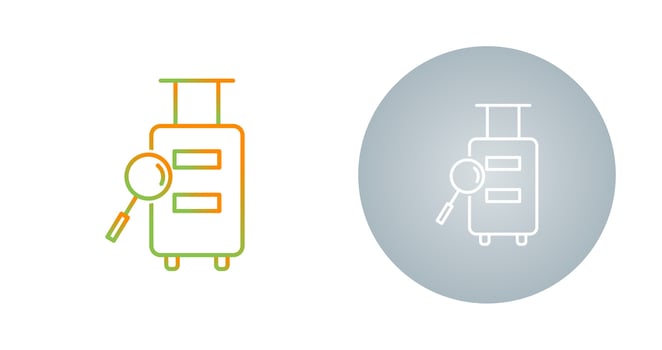 Luggage Inspection Vector Icon