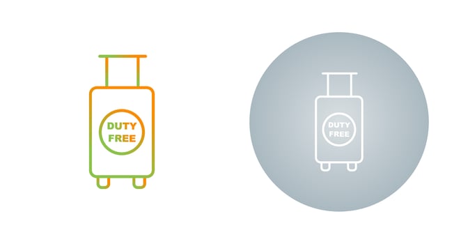 Duty Free Luggage Vector Icon