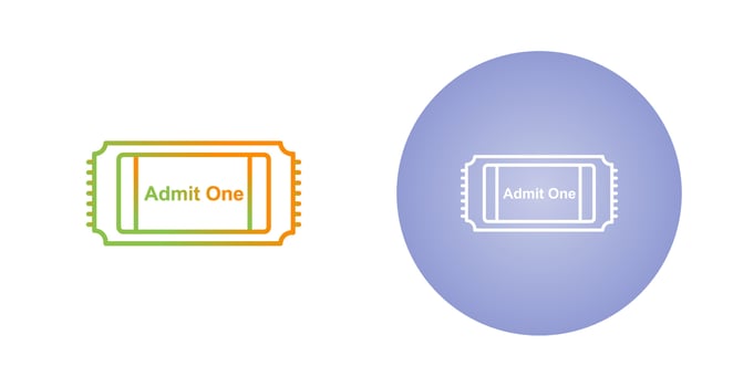Movie Ticket Vector Icon
