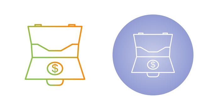 Dollar Briefcase Vector Icon