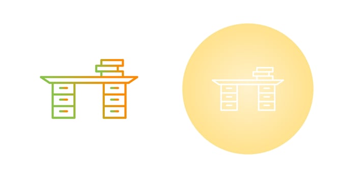 Studying Desk Vector Icon