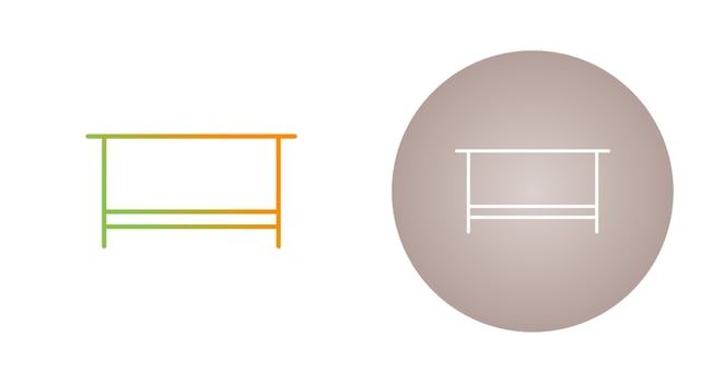 Simple Desk Vector Icon