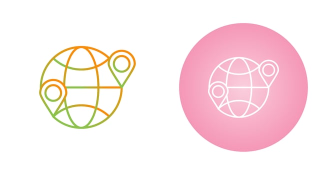Globe Location Vector Icon