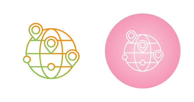 Worldwide Location Vector Icon