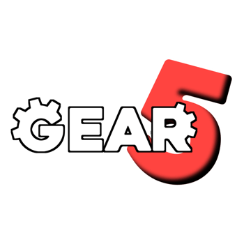 cool gear five writing png