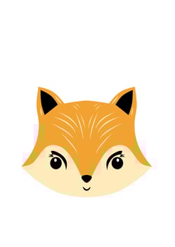 Illustration logo icon vector orange fox head
