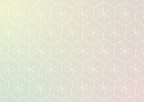 Hexagon smooth line minimal pattern presentation soft background vector