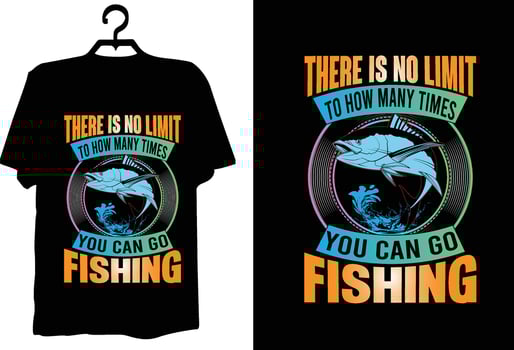 Fishing t shirt design vector