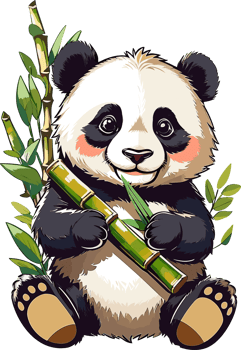 Cute Panda Dreamscape Aesthetic Expressions of Delight AI generative png