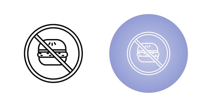 No Eating Vector Icon