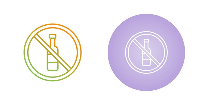 No Alcohol Vector Icon