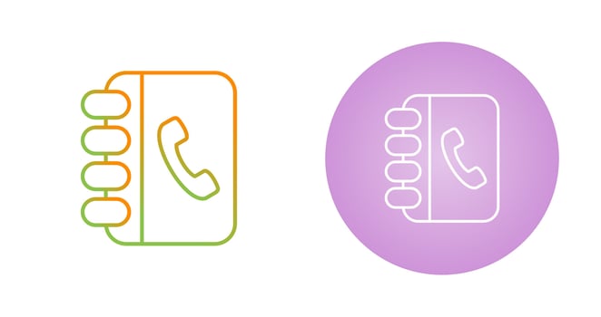 Contact Book Vector Icon