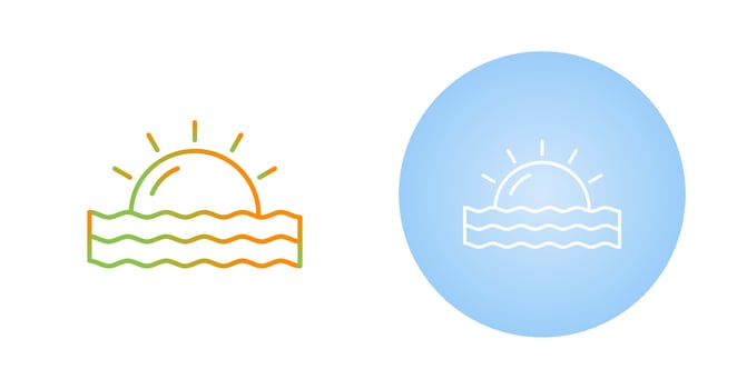 Sunset Vector Icon