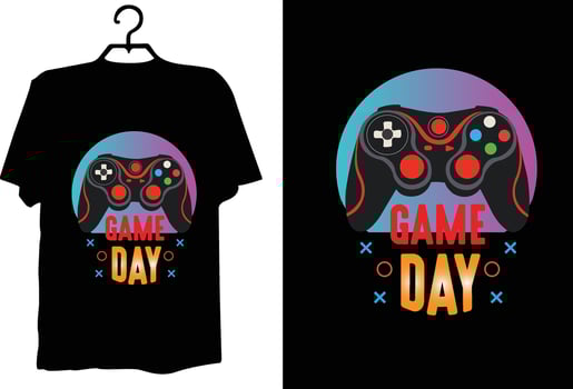 Game t shirt design vector