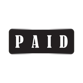 Paid icon vector