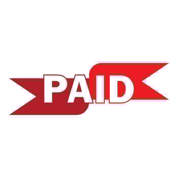 Paid icon vector