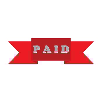 Paid icon vector