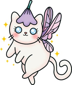 Fairy Cat Illustration vector