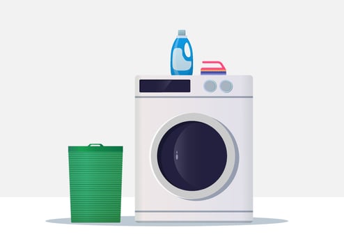 Washing machine, laundry basket vector