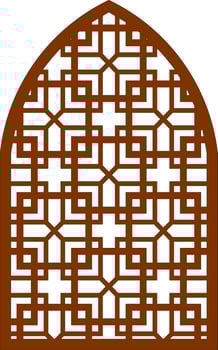 Simple Vector Pattern for Laser Cutting, Decoration, and Ornament. Metal design, wood carving, vector