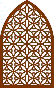 Simple Vector Pattern for Laser Cutting, Decoration, and Ornament. Metal design, wood carving, vector