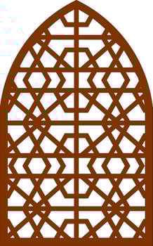 Simple Vector Pattern for Laser Cutting, Decoration, and Ornament. Metal design, wood carving, vector