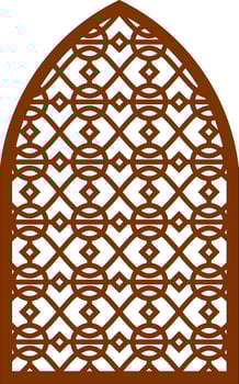 Simple Vector Pattern for Laser Cutting, Decoration, and Ornament. Metal design, wood carving, vector