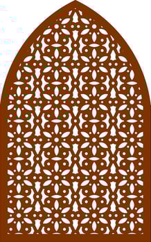 Simple Vector Pattern for Laser Cutting, Decoration, and Ornament. Metal design, wood carving, vector