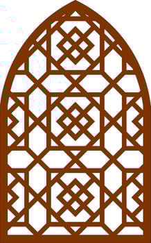Simple Vector Pattern for Laser Cutting, Decoration, and Ornament. Metal design, wood carving, vector