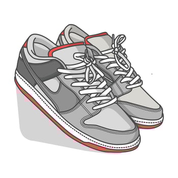 Sneakers Design with Side angle. Sport shoes . vector