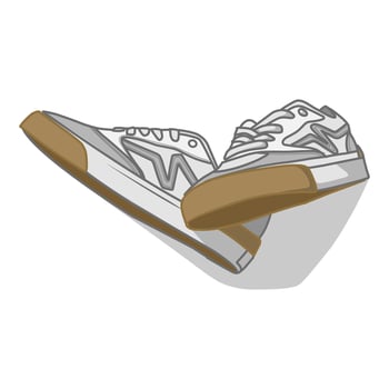 Sneakers Design with Side angle. Sport shoes . vector