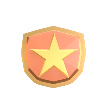 3D icon video games rendered isolated on the transparent background. bronze badge object for your design. png