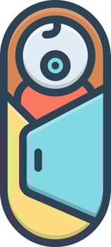 color icon for infant vector