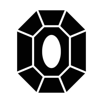 Crystal Vector Glyph Icon For Personal And Commercial Use.
