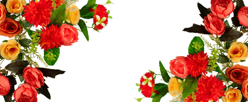 Beautiful bouquet flower banner copy space png
