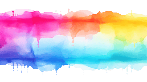 colorful ink splash on transparent background png