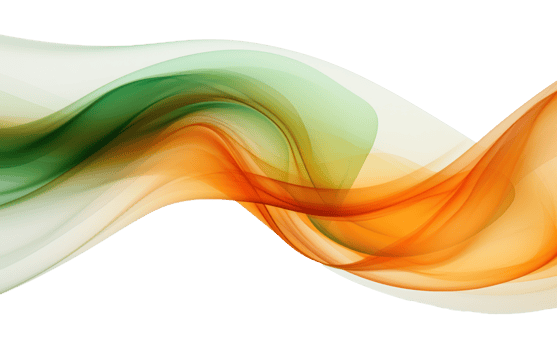 colorful abstract wave on transparent background png