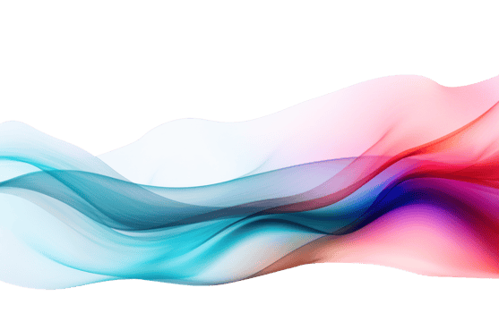 colorful abstract wave on transparent background png