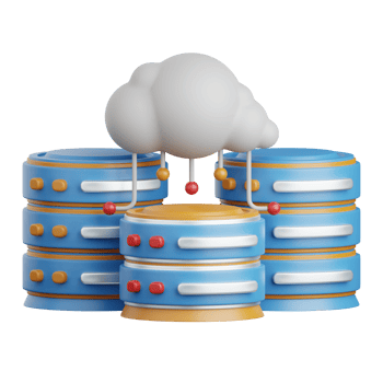 3d rendering cloud computing isolated useful for technology, programming, development, coding, software, app, computing, server and connection design element png