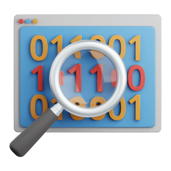 3d rendering binary code isolated useful for technology, programming, development, coding, software, app, computing, server and connection design element png