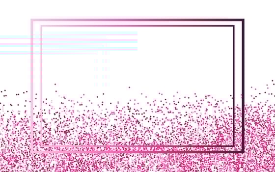 Decorative pink frame glitter effect.Poster for anniversary, award ceremonies vector