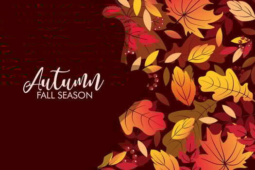 Autumn background with falling leaves vector