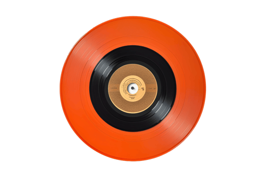 Analog record isolated on transparent background. PNG file, cut out. AI Generated