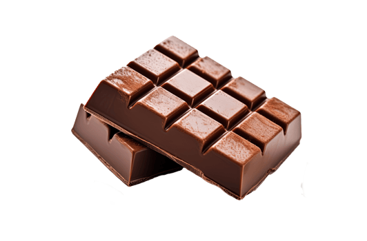 Chocolate isolated on transparent background. PNG file, cut out. AI Generated