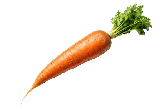 Carrot isolated on transparent background. PNG file, cut out. AI Generated