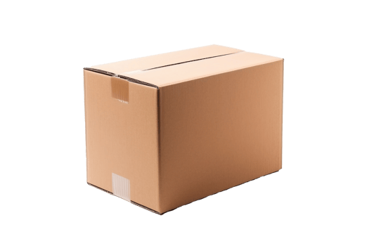 Cardboard box isolated on transparent background. PNG file, cut out. AI Generated