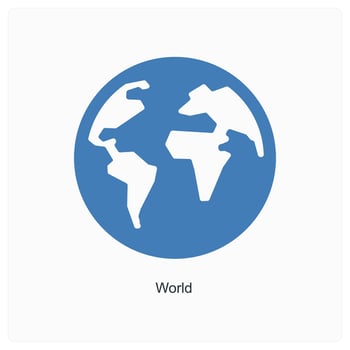 World and earth icon concept vector
