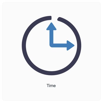 Time and deadline icon concept vector
